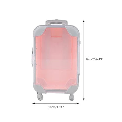 False Eyelash Storage Box, Portable Travel Organizer Mini Luggage False Eyelash Tray Makeup Tool (PINK) - color: PINK