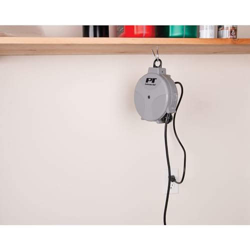 Performance Tool W2275 20' 18GA Retractable Cord Reel with Spring Loaded Auto-Rewind - size: 20 Feet