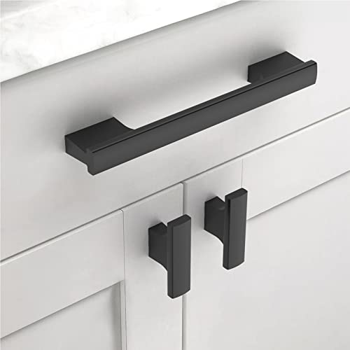 Asidrama 20 Pack Matte Black Kitchen Cabinet Knobs Drawer Cabinet Hardware Zinc Knobs for Dresser Drawers - color: Matte Black, style: 20 Pack
