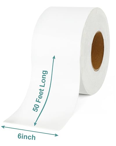 X-Haibei RV Roof Tape 6 Inch x 50 Feet, White, RV Roof Sealant Tape for Camper Trailer Roof Repair, Boat Sealing,Awning, Canopy Window, UV Resistant, Waterproof, 15 Years (6inch x 50 feet) - style: 6inch x 50 feet