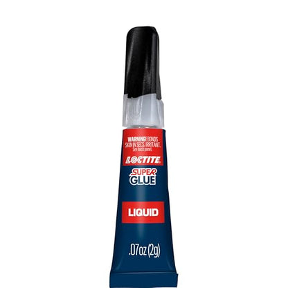 Loctite Super Glue Liquid, Clear, 0.14 fl oz Tube, 12 Pack - Superglue for Plastic, Wood, Metal, Crafts & Repair, Cyanoacrylate Adhesive Instant Glue, Quick Dry - size: 0.14 fl oz (12 Pack)