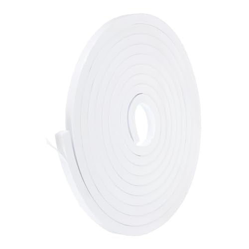 PATIKIL Weather Stripping Door Seal Strip, 1/2 Inch x 1/2 Inch x 16 Ft Self Adhesive Soundproof High Density Foam Tape Insulation for Door Window Air Conditioning, White - color: White, size: 1/2 Inch x 1/2 Inch x 16 Ft
