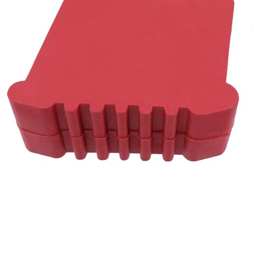 Geesatis 2Pcs Non-Slip Folding Ladder Feet Mat,Rubber Pads Covers Ladder Foot Pads,Anti-Skid Ladder Leg Cushion Bumper,1.2x2.9 Inch (Red) - color: Red, size: B-1.2in×2.9inch