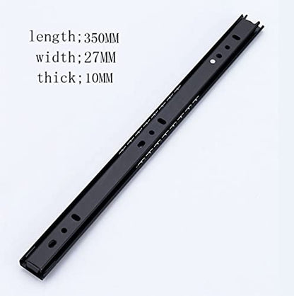 WANLIAN 1 Pair Drawer Slides 14 Inch 2 Fold Heavy Duty Ball Bearing Full Extension Under-Mount Sliding Drawer Slides - size: 2 Fold 14 Inches