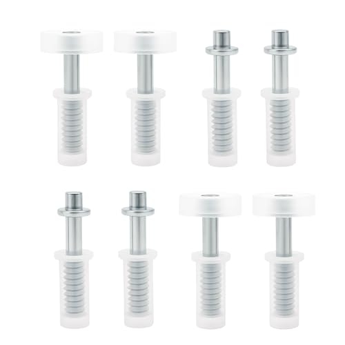 8pcs Bi-Fold Door Hardware Kits - Closet Doors Top Roller Guide and Top Pivot, Bifold Door Repair Kit Spring Loaded Sliding Closet Door Hardware for Barn Folding Shower Doors