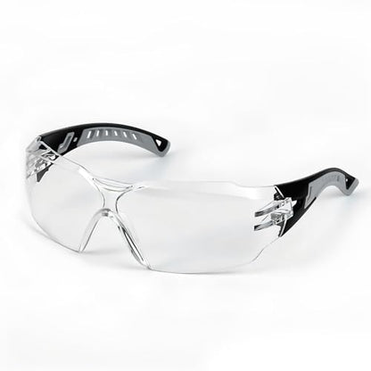 Safety Glasses Anti Fog UV400 Lightweight Rubber Temple Goggles,Eye Protection Glasses for Men & Women - color: Grey