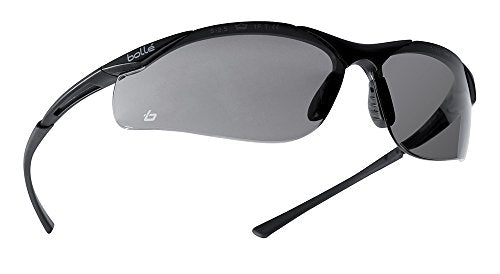 Bollé Safety 40045, Contour Safety Glasses anti-scratch/anti-fog, grey black frame, smoke Lenses