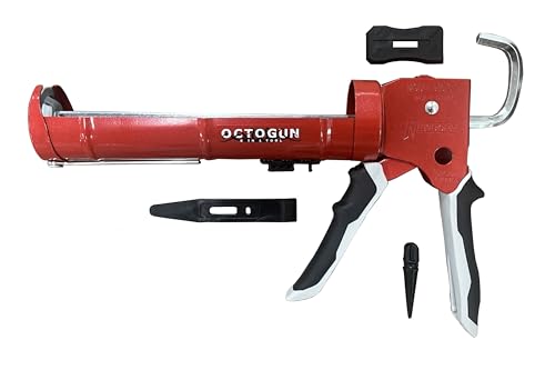 Newborn 930-GTD Drip-Free Smooth Hex Rod Cradle Caulking Gun with Gator Trigger Comfort Grip, 1/10 Gallon Cartridge, 10:1 Thrust Ratio - style: Gun
