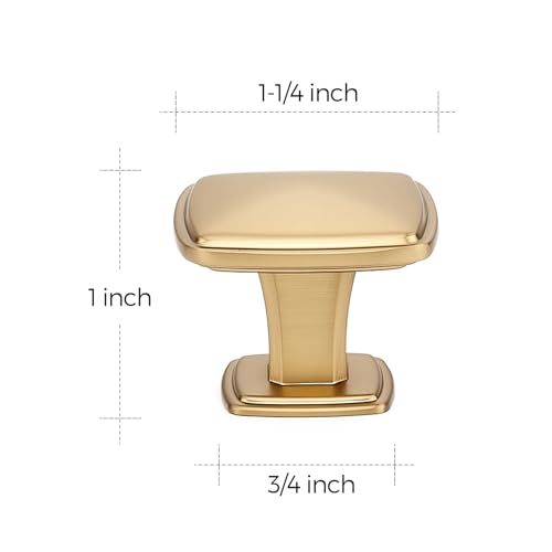 Ravinte 15 Pack Champagne Bronze Kitchen Cabinet Square Knob Single Hole Cabinet Hardware for Dresser Drawer Cabinet Pulls Drawer Knobs Cabinet Knobs - color: Champagne Bronze