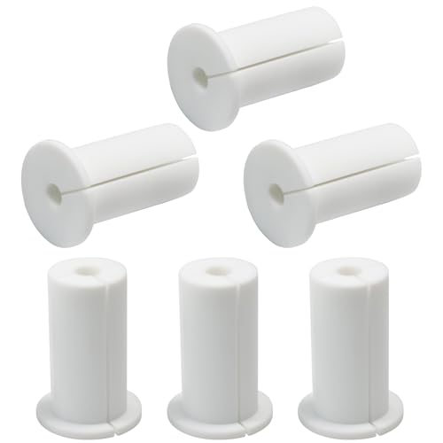 EASYEAH 6pc Starlink Cable Grommet 1" Silicone Waterproof Wall Hole Pass Through Split Cable Bushings for TV Wire Ethernet Cord, Starlink Cable Routing Kit Accessories, 52.5mm/2.07" Ht, White - color: White-6, size: 1 in Dia x 2.07 in H