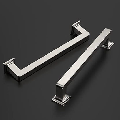 Amerdeco 10 Pack Brushed Satin Nickel Cabinet Pulls - 5 Inch(128MM) Hole Centers Kitchen Handles - Drawer Pulls - ZH0019 - color: Brushed Satin Nickel, size: 5"/128MM Hole Center