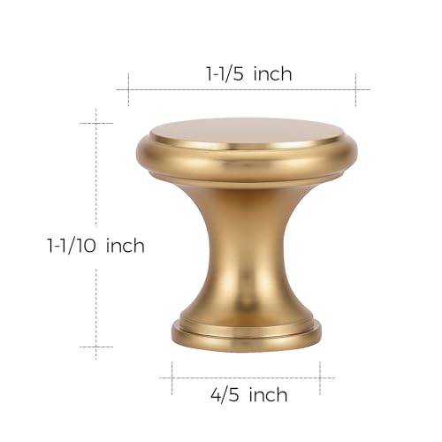 Ravinte 10 Pack Champagne Bronze Kitchen Cabinet Knobs, Solid Bronze Pulls Zinc Handles Simple Drawer Cabinet Hardware for Cupboard Drawer Knobs - color: Champagne Bronze