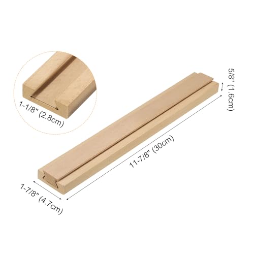 uxcell 4 Set Wooden Drawer Slides, 11-7/8 (30 CM) Classic Wood Center Guide Track with Metal Plastic Slide Glide Bracket, Wood Drawer Glides Bottom Rails Replacement Kit - size: 11-7/8