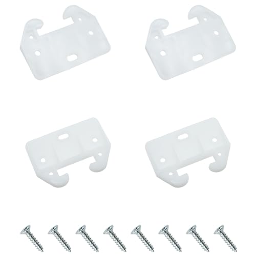 FDXGYH 10 Pcs Plastic Drawer Guides Drawer Track Guides Drawer Rail for Dressers Hutches and Drawer Systems [White] - size: 58×41×16mm