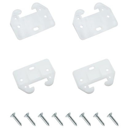 FDXGYH 20 Pcs Plastic Drawer Guides Drawer Track Guides Drawer Rail for Dressers Hutches and Drawer Systems [White] - size: 58×41×29mm-20pcs