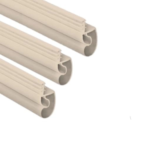 81" High Reach Compression Weatherstrip Set (3-Piece Kit) - Thermoplastic Rubber (TPE), Weather Stripping for Wood or Fiberglass Doors. Fits Door jambs with Standard 1/8" kerf or Slot (Beige) - color: Beige
