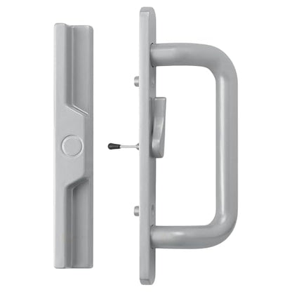 Center Latch Handle Set for Sliding Patio Doors Repair - Smooth Secure Grip | Corrosion-Resistant | Patio Glass Door Handle Replacement, Right-Handed Orientation - Center Latch (Grey)