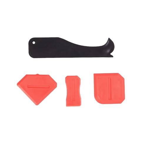 4 Pcs Orange Silicone Caulking Tools, Compatible Sealant Caulk Tool Kit Finishing Tools, Sealing Kit for Kitchen Bathroom Floor Sink Joint/Home Renovatio - color: Orange