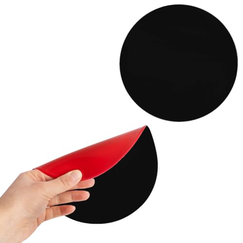 RUBBER BOND 2-Pack Ceiling Cover Plate Wall Hole Cover - 7-inch Round Self-Adhesive Plate for Ceilings or Wall - Black - color: Black