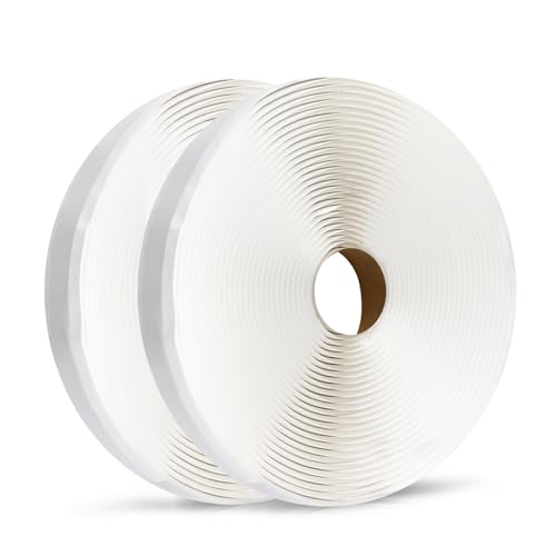 LLPT Butyl Tape White 1/2 Inch x 33Ft 2 Pack Tight Seal for Leak Proof EPDM RV Repair Window Glass Boat Sealing Roof Pipe Patching(WST052) - size: 1/2" White