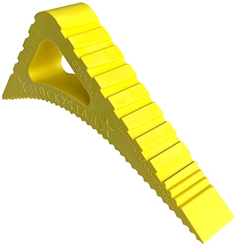 Rubber Door Stopper & Window Wedge, Award Winning Decorative Doorstop, Multi-Surface Door Stoppers for Home, Office, Schools, Made in Spain, Yellow - color: Yellow