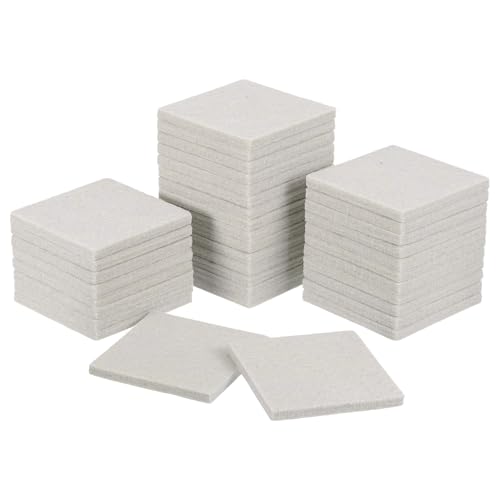 uxcell Furniture Pads,36Pcs 2.4"- Square Self Adhesive Felt Furniture Pads, Floor Protectors for Furniture Feet Chairs Legs Hardwood Floors (Beige) - color: Beige, size: 2.4"