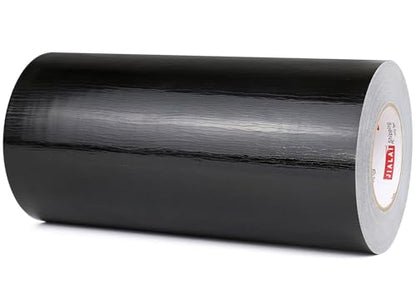 JIALAI HOME 12" Black Duct Tape, Industrial Grade 12 inches x 55 Yards (164 ft) Wide Tape Duct, 9 Mil Heavy-Duty, Waterproof, Strong, Flexible, No Residue, for Crafts & Home Improvement - color: Black