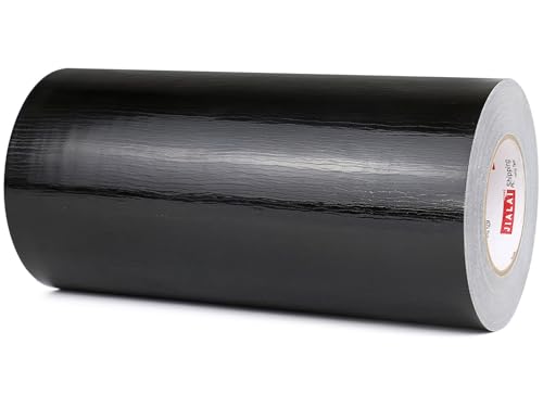 JIALAI HOME 12" Black Duct Tape, Industrial Grade 12 inches x 55 Yards (164 ft) Wide Tape Duct, 9 Mil Heavy-Duty, Waterproof, Strong, Flexible, No Residue, for Crafts & Home Improvement - color: Black