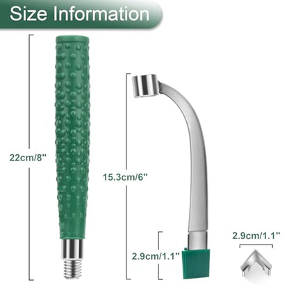 Caulk Remover Tool, Detachable Caulk Removal Tool Big Size with 5 Replacement Stainless Steelhead, Glass Glue Angle Caulking Remover Scraper for Bathroom, Shower,Kitchen, Floor, Window