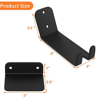 WALMANN 3 Pack Bike Pedal Hanger Wall Mount, Heavy Duty Horizontal Bike Rack for Garage Wall, Bike Display Stand for Home Holds Up to 70 LBS - color: Black-3 Pack