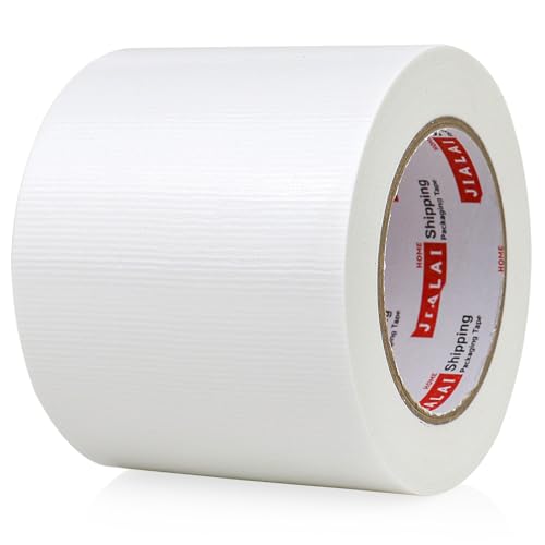 Wide Duct Tape, Industrial Grade 30Yards (90 ft) Wide Tape 4in Duct, 9 Mil Heavy-Duty, Waterproof, Strong, Flexible, No Residue, for Crafts & Home Improvement (White, 4'' x 90ft) - color: White, size: 4'' x 90ft