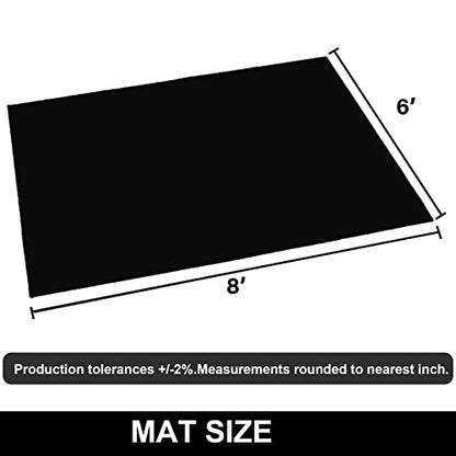 AiBOB Oil Spill Mat, Garage Floor Mat Under Car, 6ft X 8 ft, Waterproof Backing Absorbent Pad Protects Floor, Durable, Reusable, Black - size: 72'' X 96''