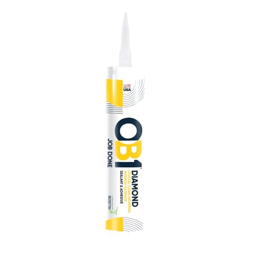 OB1 Universal Caulk Sealant & Adhesive Diamond Crystal Clear 10.1oz | Professional Grade Premium All-in-One Advanced Hybrid | Internal & External | Water Shrink Crack UV & Fade Resistant | 1 Cartridge - color: Clear, size: 10.1oz