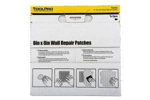ToolPro Professional Grade Drywall Repair Patch, 10 Pack (8 inch x 8 inch) - size: 8 inch x 8 inch