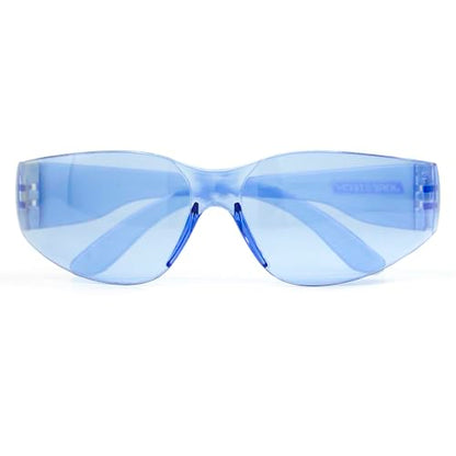 JORESTECH Safety Glasses, ANSI Z87+ Compliant, Impact-Resistant Polycarbonate Lenses, UV Protection, Anti-Scratch Coating, 12-Pack - color: Blue