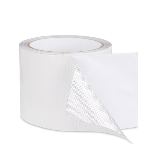RV Awning Repair Tape Heavy Duty Waterproof Tent Repair Tape for Tarp, Parasol, Canopy, Car and Boat Covers, Underbelly Repair Patch Kit Outdoor UV proof Fabric Repair Patch Kit White (3 in x24.6ft) - color: White, size: 3 in x 24.6 ft