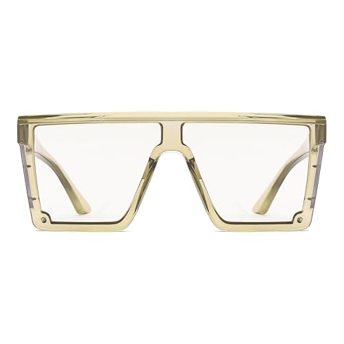 Z87 Safety Glasses – Photochromic Blue Light Blocking UV400 Sunglasses, Impact Resistant Work & Outdoor Eyewear - color: Clear Green