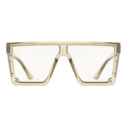 Z87 Safety Glasses – Photochromic Blue Light Blocking UV400 Sunglasses, Impact Resistant Work & Outdoor Eyewear - color: Clear Green