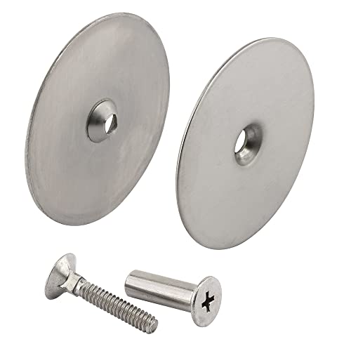 Prime-Line U 10677 Steel Door Hole Cover Plate, Stainless Steel (Single Pack) - color: Stainless Steel