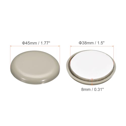 uxcell Furniture Sliders, 16Pcs 1 7/9" - Plastic Self-Adhesive Round Sliding Pads, Chair Glides for Carpeted Tile Vinyl Hardwood Floors (Grey) - size: 1 7/9"