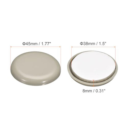uxcell Furniture Sliders, 16Pcs 1 7/9" - Plastic Self-Adhesive Round Sliding Pads, Chair Glides for Carpeted Tile Vinyl Hardwood Floors (Grey) - size: 1 7/9"