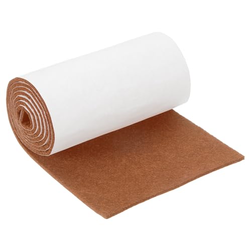 uxcell Felt Strips with Adhesive Backing, 5" x 40" x 0.12" Anti Scratch Furniture Felt Tapes Self-Stick Pads for Protecting Hardwood Floor, Light Brown - color: Light Brown, size: 5"x40"x0.12"
