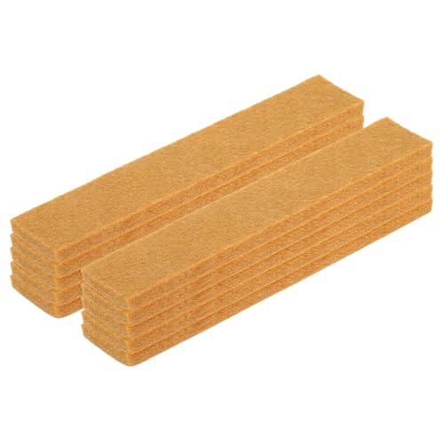 uxcell Felt Strips with Adhesive Backing, 10 Pcs 1" x 6" x 0.2" Anti Scratch Furniture Felt Tapes Self-Stick Pads for Protecting Hardwood Floor, Light Brown - color: Light Brown