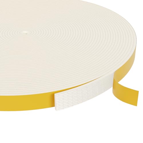 Weather Stripping Door Seal Strip,White Weatherproof Foam Tape Insulation for Sliding Door, Front Door Frame, Windows (1/2 in x 1/8 in x 32.8Ft) - color: White, size: 1/2Inx1/8Inx32.8Ft