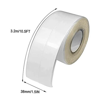 Caulk Tape Self Adhesive,Caulking Tape for Bathroom Sealant Strip Caulk Strip,Waterproof Caulking Sealing Tape for Bathroom, Toilet, Kitchen Countertop,Bathroom,Toilet (Clear-1.5IN-10.5FT-A) - style: Clear-1.5IN-10.5FT-A