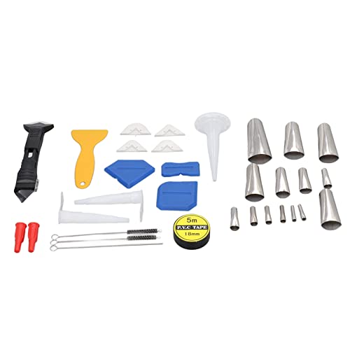 Caulking Finishing Tool Kit Stainless Steel Silicone Sealant Caulk Grout Remover Scraper for Home Kitchen Bathroom Sink Window Sealant