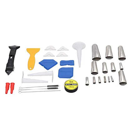 Caulking Finishing Tool Kit Stainless Steel Silicone Sealant Caulk Grout Remover Scraper for Home Kitchen Bathroom Sink Window Sealant