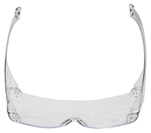 Calabria 3000 Fitover Safety Glasses with Uni-Lens – [Clear] Wrap Around Eye Protection | Anti-Fog Scratch Resistant | Protective Eyewear - color: Clear
