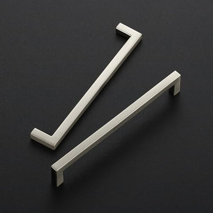Ravinte 10 Pack Solid 6-1/4 Inch Center to Center Slim Square Bar Drawer Handles Cabinet Hardware - Brushed Nickel Kitchen Pulls - size: 6-1/4" Hole Center