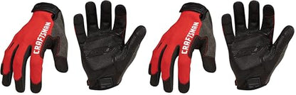 CRAFTSMAN CMMT14199 Touchscreen Compatible Unisex Silicone Grip Mechanic Gloves, Large - size: Large (Pack of 2)